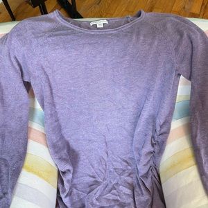 Medium purple maternity sweater